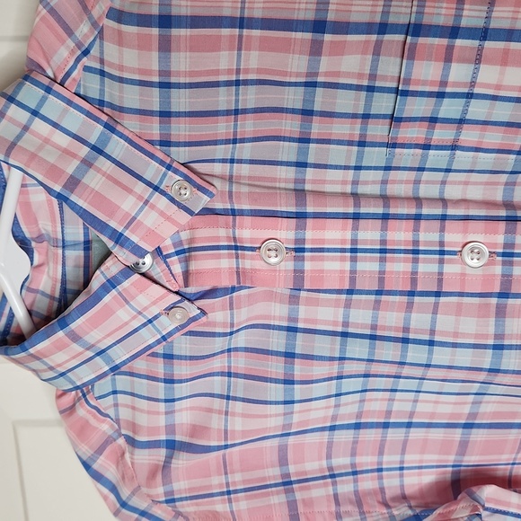 Class Club Pink Blue White Plaid Button Down Shirt Size 6/7 NWT - Picture 4 of 12